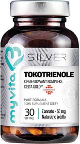 Tocotriënolen, de gepatenteerde Delta-Gold-complex met Annatto 50mg, 30 capsules, MYVITA SILVER PURE tabletten